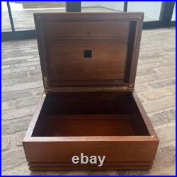 Vintage cigar humidor wood box Savinelli 1876