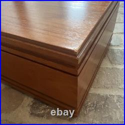 Vintage cigar humidor wood box Savinelli 1876
