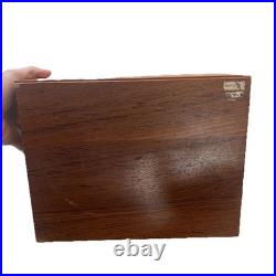 Vintage cigar humidor wood box Savinelli 1876
