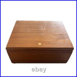 Vintage cigar humidor wood box Savinelli 1876