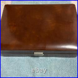 Vintage dunhill Leather Cigar Humidor Cedar Wood Tobacco CaseJPN