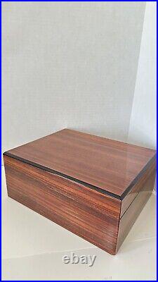 Vintage humidor cigar box Mastro de Paja Wood Made In Italy