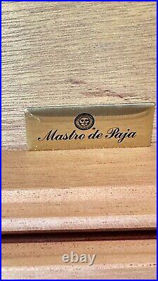 Vintage humidor cigar box Mastro de Paja Wood Made In Italy