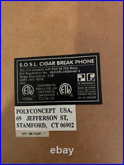 Vintage humidor cigar box & Telephone