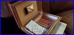 Vintage wood cigar humidor box