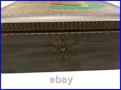 Vintage wooden cigar box humidor As Is