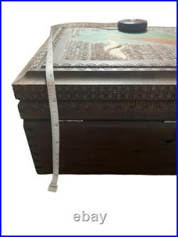 Vintage wooden cigar box humidor As Is