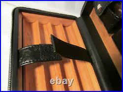 Volenx Cigar Accessory Travel Case Humidor Cedar Cutter In Box Black Smoke Gift