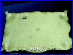 Vtg ART NOUVEAU Repousse Nude CIGAR HUMIDOR Casket Ornate Gold BOX JENNINGS JB
