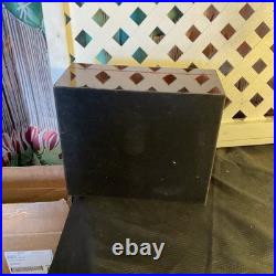 Vtg Cigar Box Savoy burl wood cigar humidor with a brass hygrometer