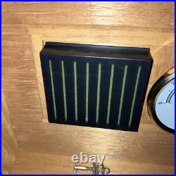 Vtg Cigar Humidor Lacquered Burl Wood Box Inlay Dark Solid Top 16x9x6 Vgc Key