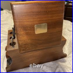 Vtg Decatur DECO a genuine Walnut Cigar Pipe Display Stand Humidor Box + 7 Pipes Vtg Decatur DECO a genuine Walnut Cigar Pipe Display Stand Humidor Box + 7 Pipes