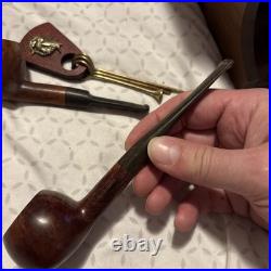 Vtg Decatur DECO a genuine Walnut Cigar Pipe Display Stand Humidor Box + 7 Pipes Vtg Decatur DECO a genuine Walnut Cigar Pipe Display Stand Humidor Box + 7 Pipes