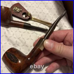 Vtg Decatur DECO a genuine Walnut Cigar Pipe Display Stand Humidor Box + 7 Pipes Vtg Decatur DECO a genuine Walnut Cigar Pipe Display Stand Humidor Box + 7 Pipes