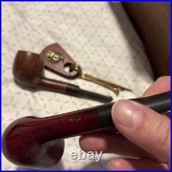 Vtg Decatur DECO a genuine Walnut Cigar Pipe Display Stand Humidor Box + 7 Pipes Vtg Decatur DECO a genuine Walnut Cigar Pipe Display Stand Humidor Box + 7 Pipes