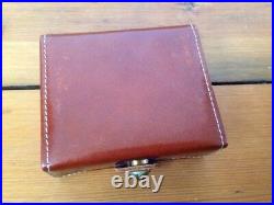 Vtg Dunhill Small Brown Leather Covered Box Humidor James B Hoover 4.5x3.75