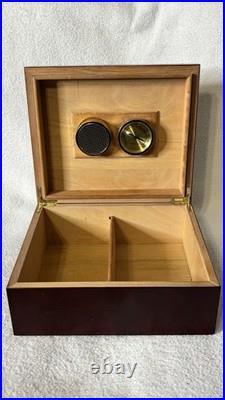 Vtg Quality 25t Count Cigar Humidor Box Cabinet Mahogany Humidifier Hygrometer Vtg Quality 25t Count Cigar Humidor Box Cabinet Mahogany Humidifier Hygrometer