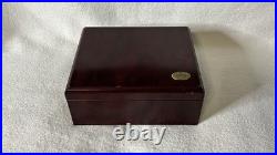 Vtg Quality 25t Count Cigar Humidor Box Cabinet Mahogany Humidifier Hygrometer