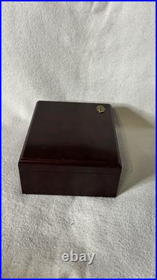 Vtg Quality 25t Count Cigar Humidor Box Cabinet Mahogany Humidifier Hygrometer