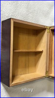 Vtg Quality 25t Count Cigar Humidor Box Cabinet Mahogany Humidifier Hygrometer