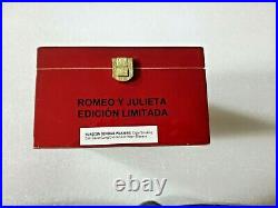 Vtg Romeo Y Julieta Limited Edition No. 2 Cigar Box Humidor Brass Topped RARE
