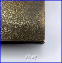 Vtg Silver Crest Bronze Art Deco Golf Cedar Lined Tobacco Cigar Humidor Desk Box