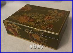 W H Snyder & Sons Decoupaged Cigar Box Humidor
