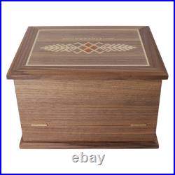 Walnut Cigar Humidor Cabinet Cedar Wood Lined with Hygrometer Cigar Collection