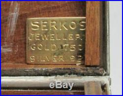 Warner Brothers 18k Solid Gold Wb Monogram On Sterling Silver Humidor Cigar Box