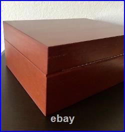 Western Humidor Polished Antique Wooden Cigar Humidor Box With Humidifier