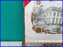 White House Wood Cigar Box Mueller & Son Co c1902 Washington DC Litho