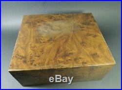 Wood/birdseye Maple/burl-cedar. Contemporary-cigar/tobacco Humidor Box