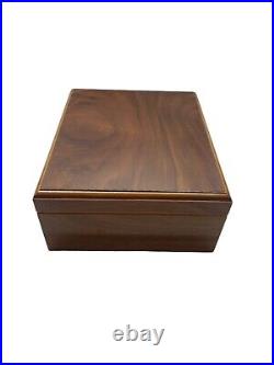 Wooden Cigar Humidor Box with Hygrometer With Key