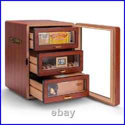 Wooden Cigar Humidor Cabinet Spanish Cedar Wood Cigar Storage Box with Hygrometer