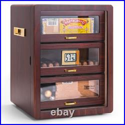 Wooden Cigar Humidor Cabinet Spanish Cedar Wood Cigar Storage Box with Hygrometer