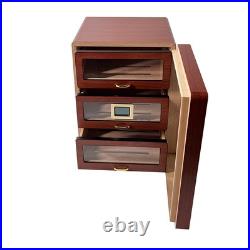 Wooden Cigar Humidor Cabinet Spanish Cedar Wood Cigar Storage Box with Hygrometer
