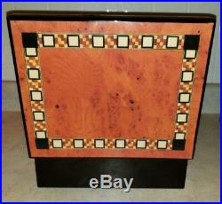 Wooden Humidor Cigar Box with Colorful Patterned Top
