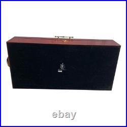 Wooden Large Cigar Humidor Slant Display Box with Hygrometer Humidifier Lock Key Wooden Large Cigar Humidor Slant Display Box with Hygrometer Humidifier Lock Key