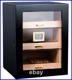 Woodronic Cigar Humidor Cabinet Box Cooler Contemporary Spanish Cedar Shelves