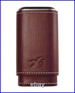 XiKAR 243CN 3 Cigar Envoy Travel Humidor Case Gift Box Lifetime Warranty Cognac